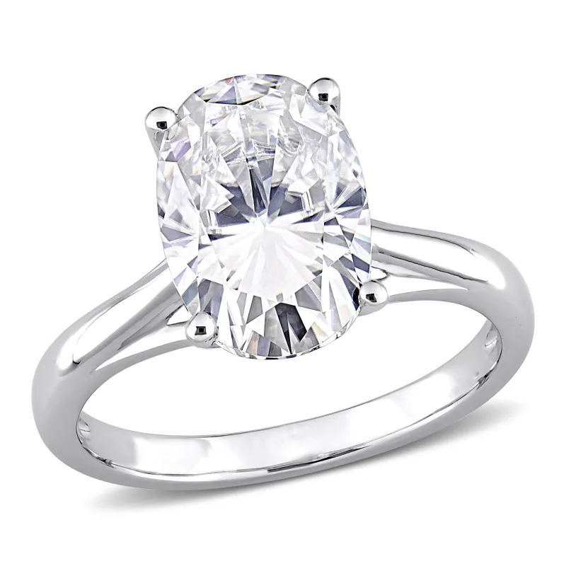 Sofia B. 4 1/2ct DEW Oval Shaped Created Moissanite Solitaire Ring 10k White Gold sold by Zulily