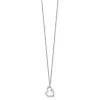 Curata 925 Sterling Silver Lobster Claw Closure .01ct Diamond Heart Necklace 18" 21mm sold by Zulily