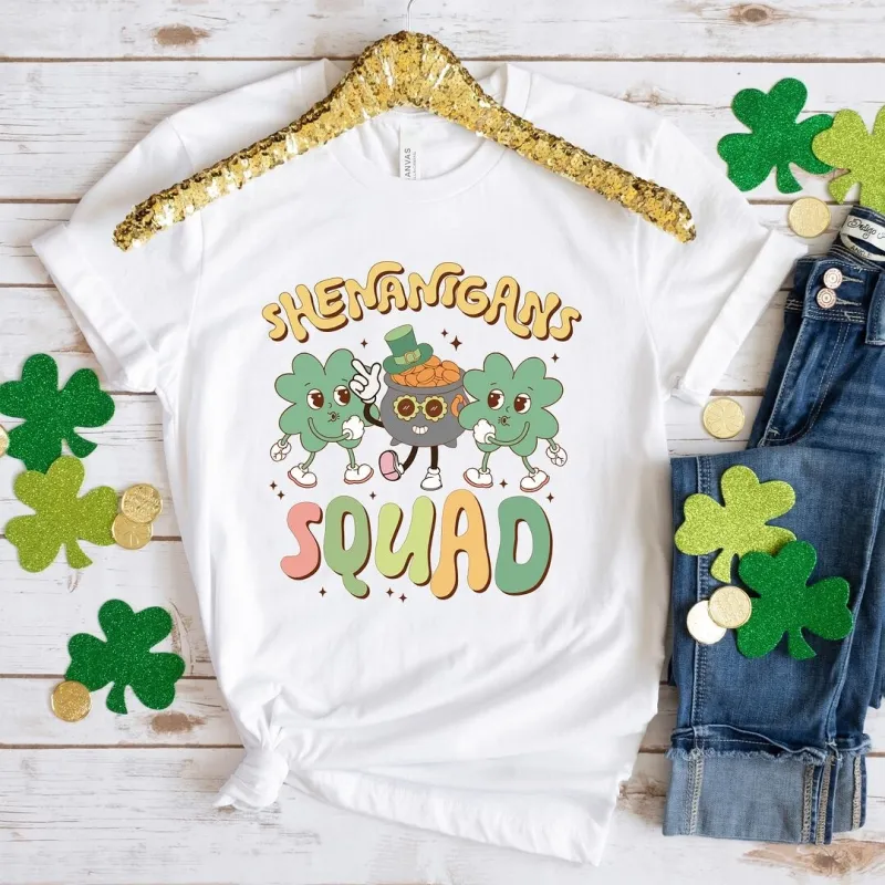 Shenanigans Squad Short Sleeve Crewnneck Tee sold by Zulily