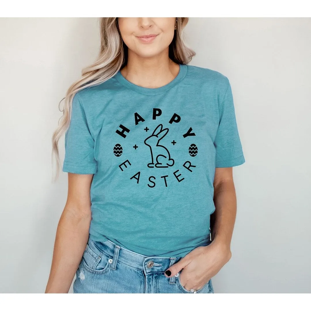 Happy Easter Eggs Short Sleeve Crewnneck Tee sold by Zulily product image thumbnail 3