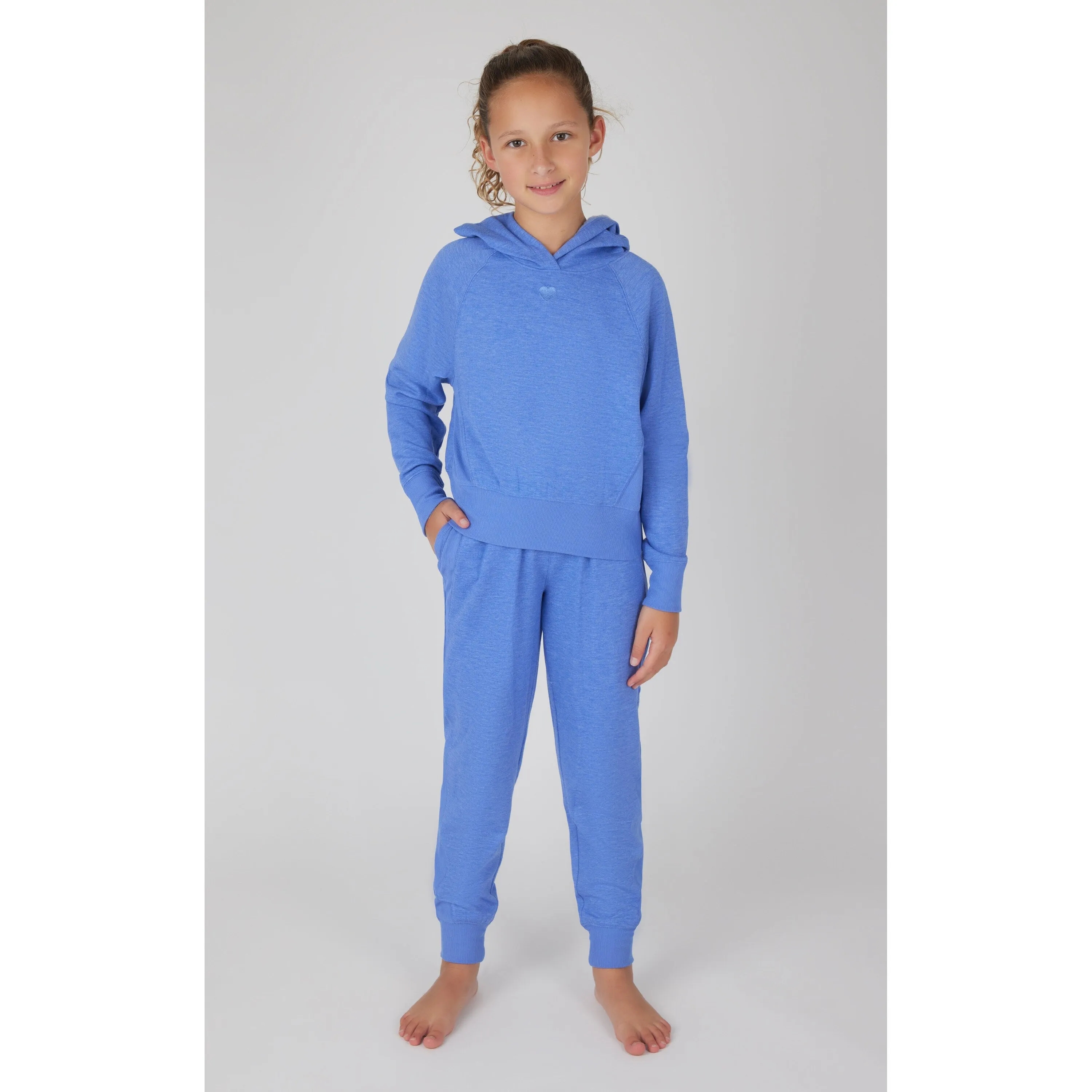 Yogalicious Girls Bruhed Terry Nonstop Hoodie and Jogger Set sold by Zulily