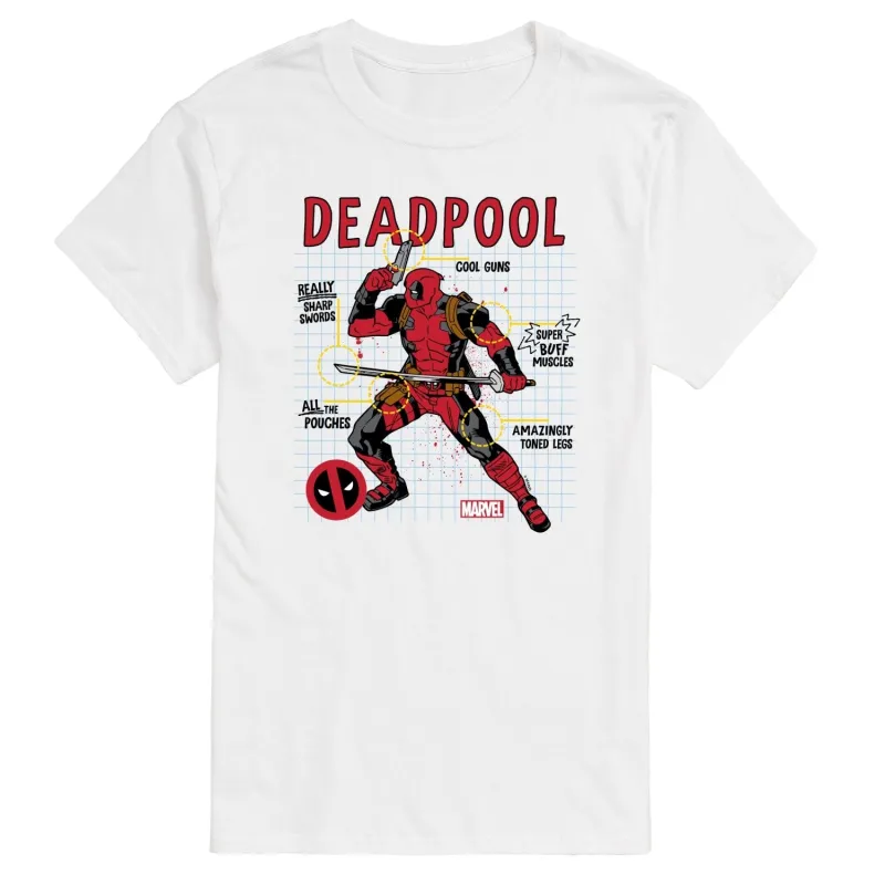Men's Deadpool Blueprint Short Sleeve Tee sold by Zulily