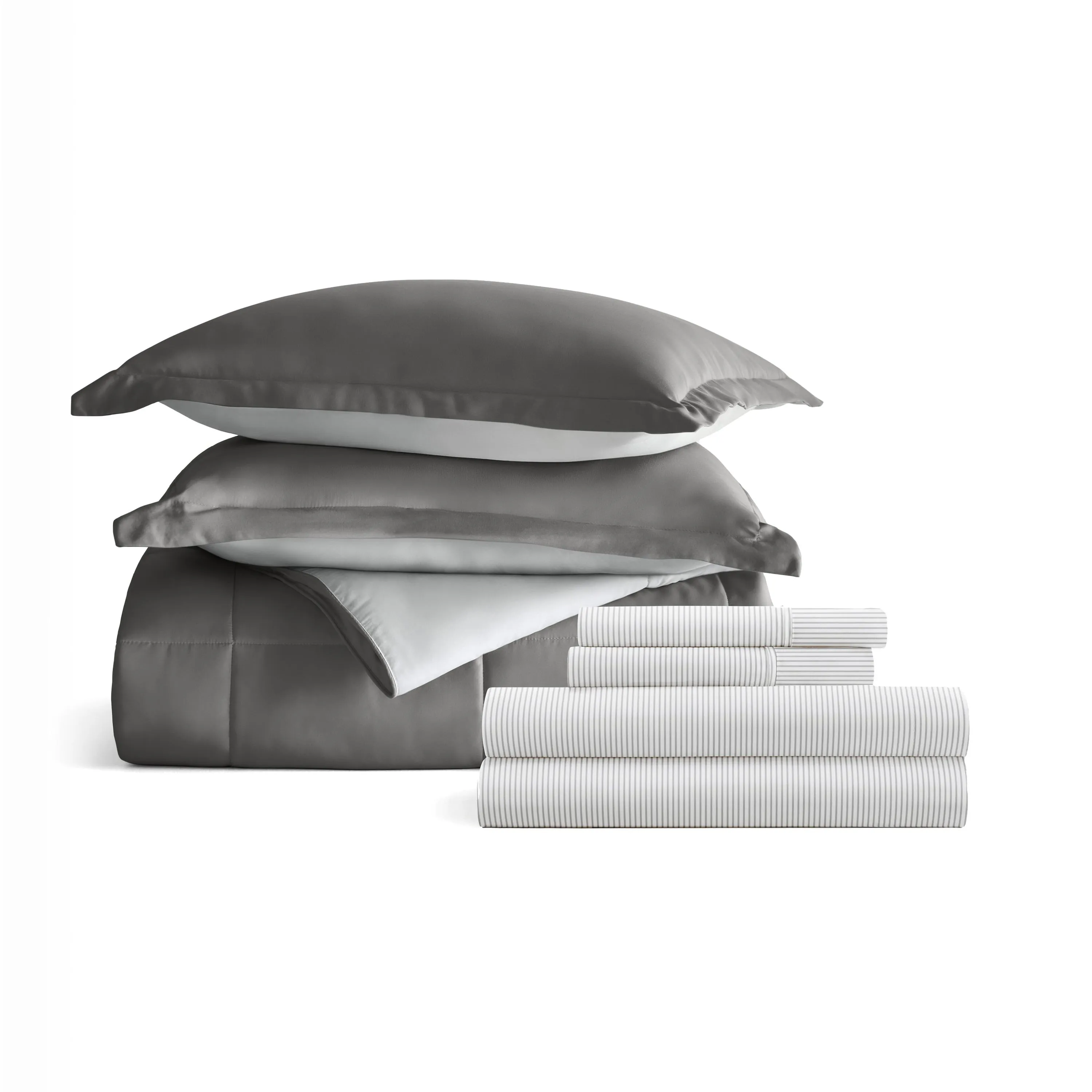 7pc Solid Reversible Comforter Bundle sold by Zulily product image thumbnail 4
