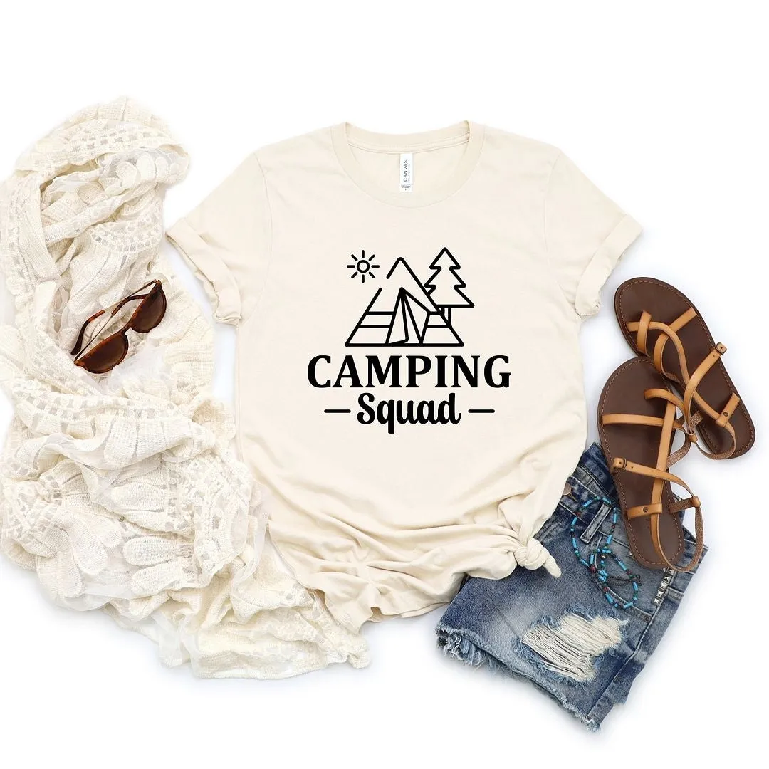 Camping Squad Tent Short Sleeve Crewnneck Tee sold by Zulily
