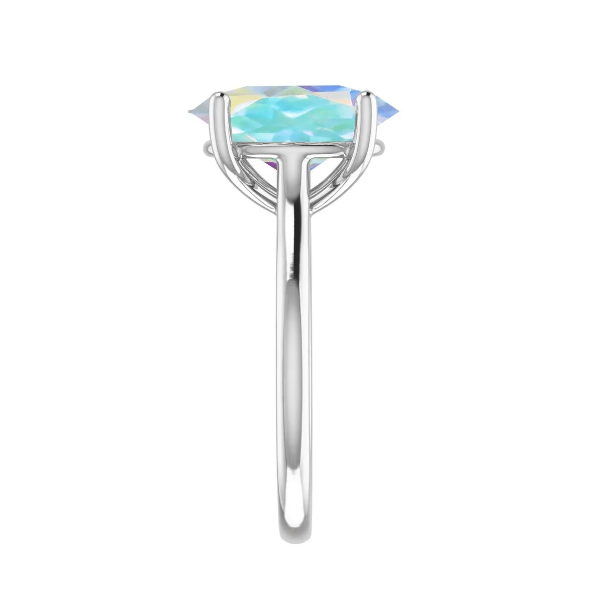 Sterling Silver with Oval Shape 3.35cttw Mercury Opal Topaz Solitaire Ring sold by Zulily product image thumbnail 2