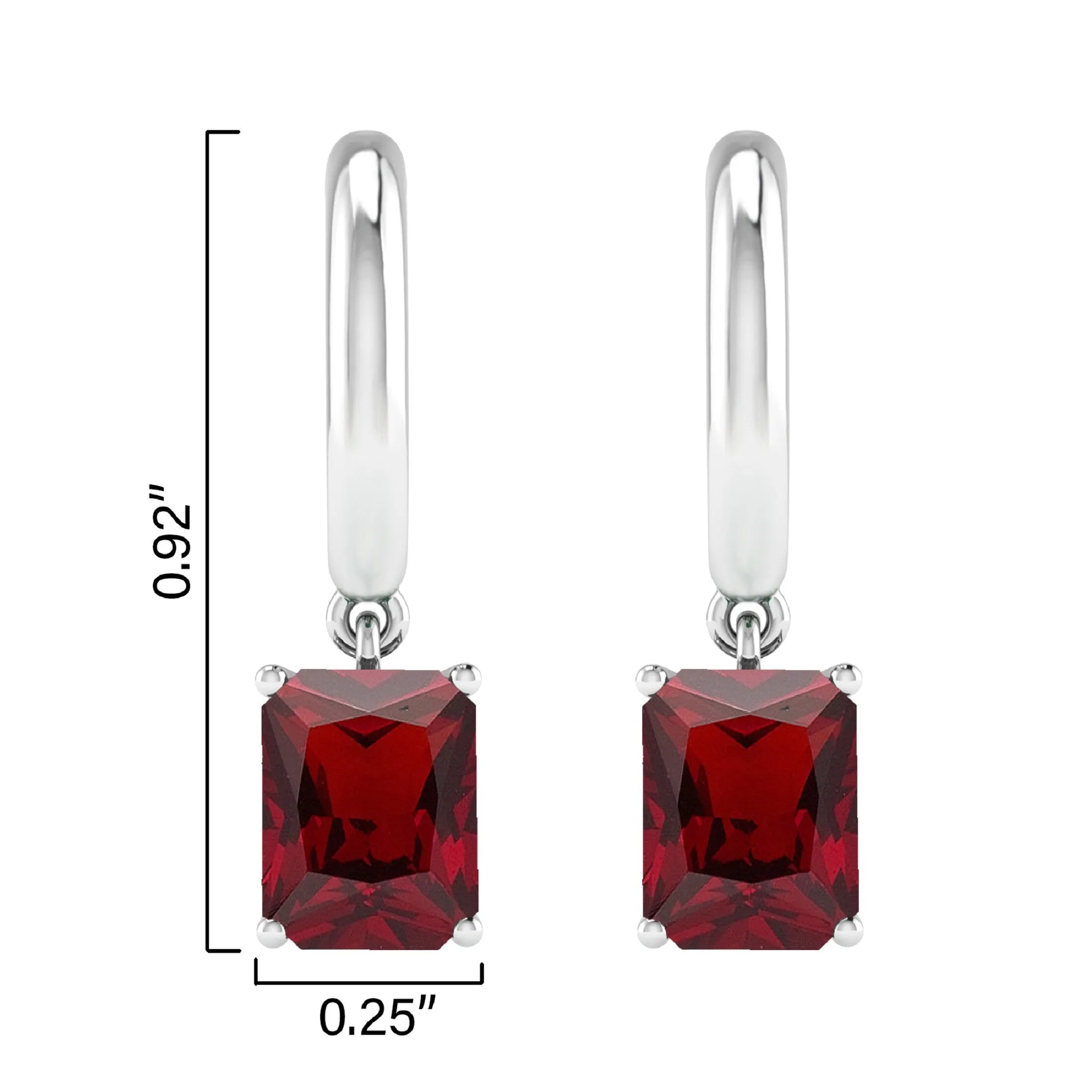 Sterling Silver with Natural Garnet Dangle Earrings sold by Zulily product image thumbnail 3