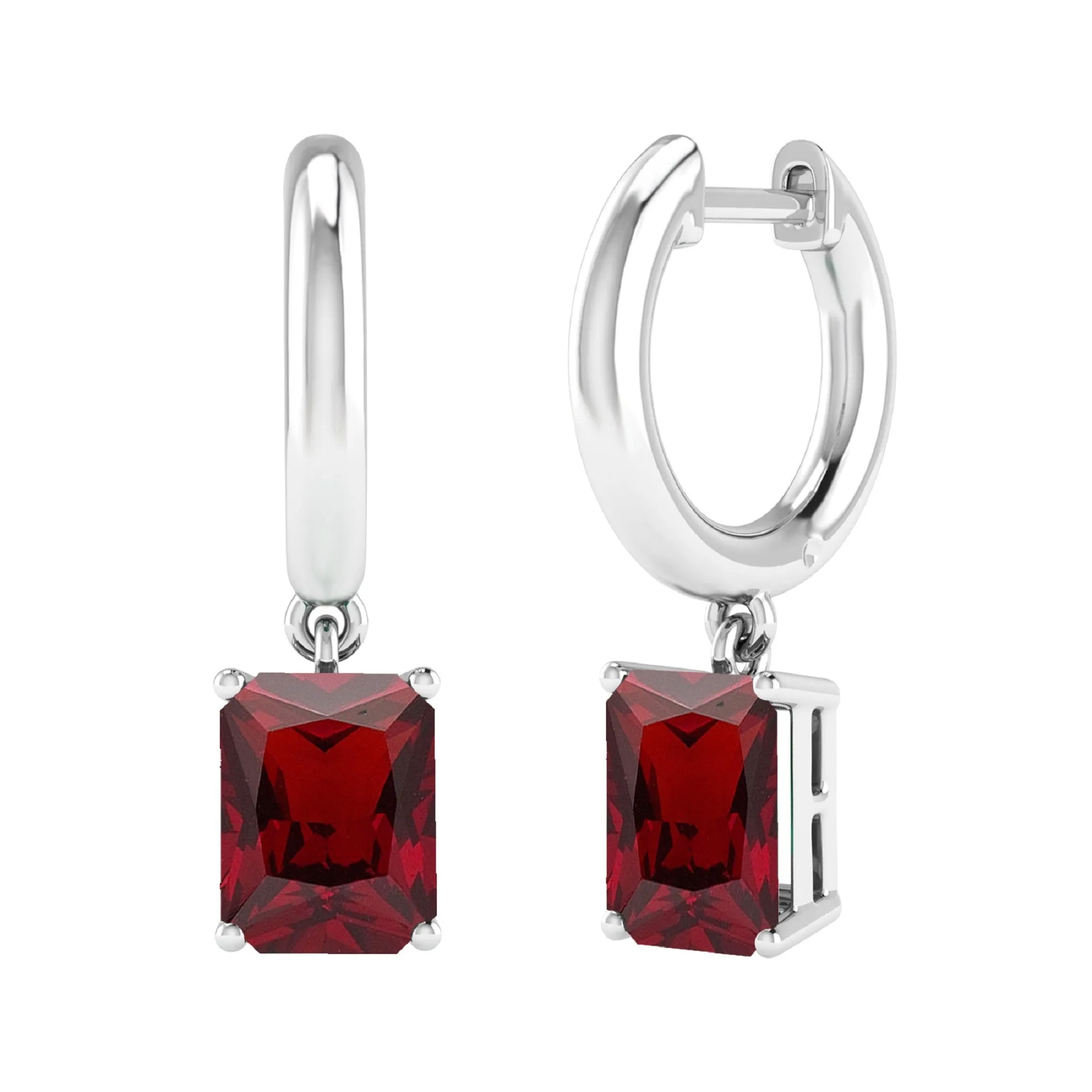 Sterling Silver with Natural Garnet Dangle Earrings sold by Zulily product image thumbnail 2