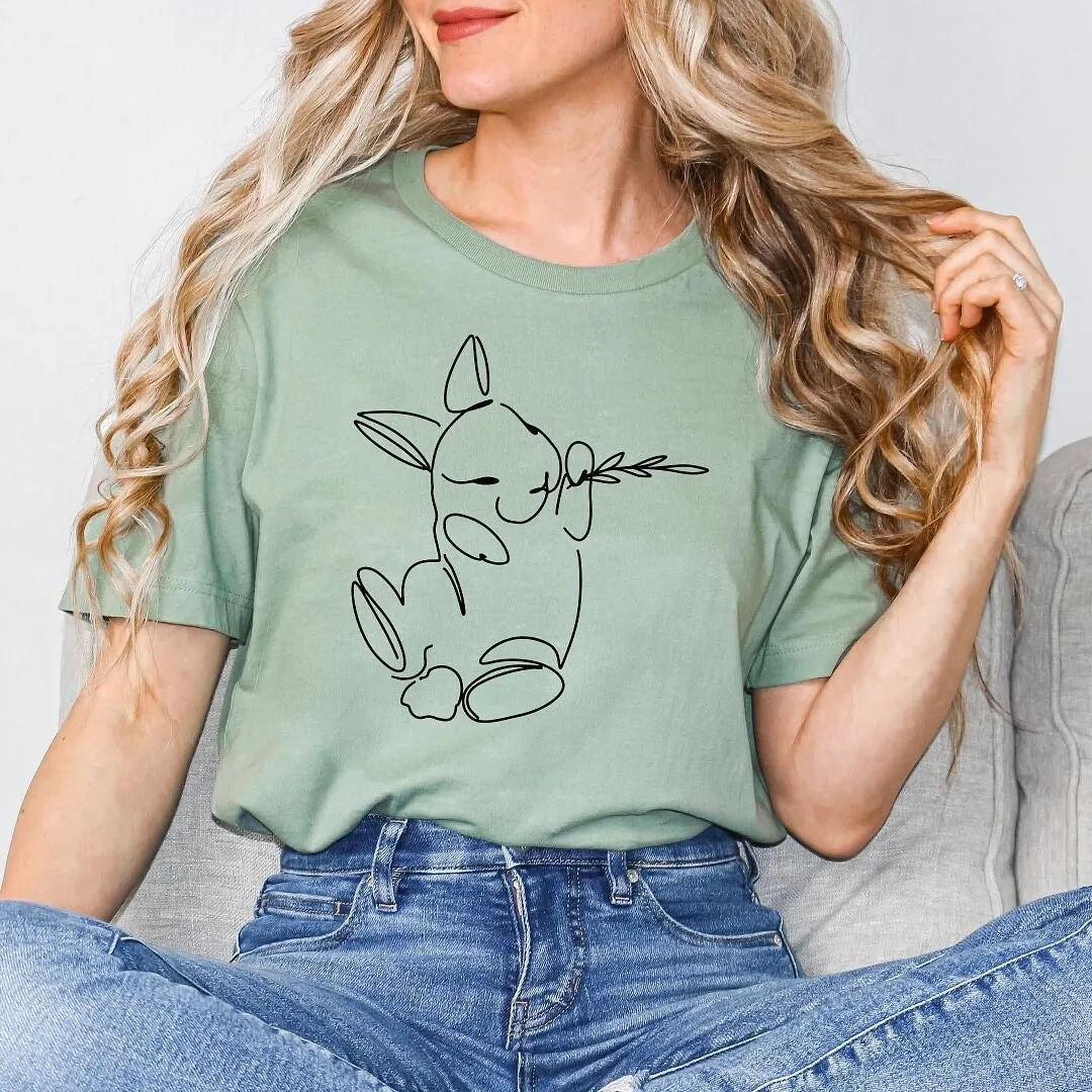 Hand Drawn Bunny Short Sleeve Crewnneck Tee sold by Zulily product image thumbnail 3