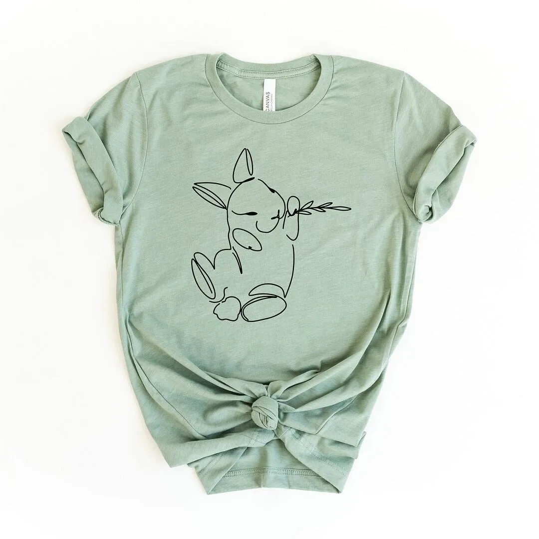 Hand Drawn Bunny Short Sleeve Crewnneck Tee sold by Zulily product image thumbnail 2