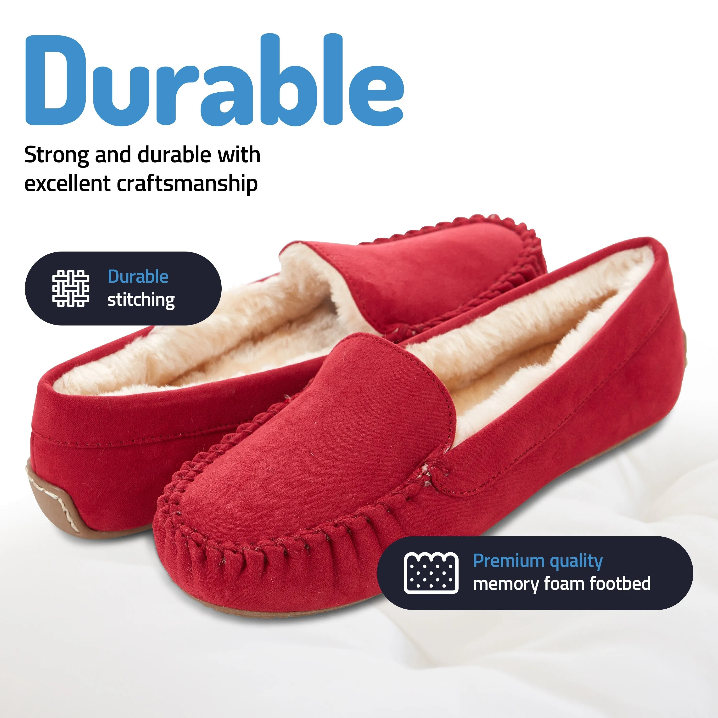 Floopi Women's Lily Moccassin Faux Suede Slippers sold by Zulily product image thumbnail 3