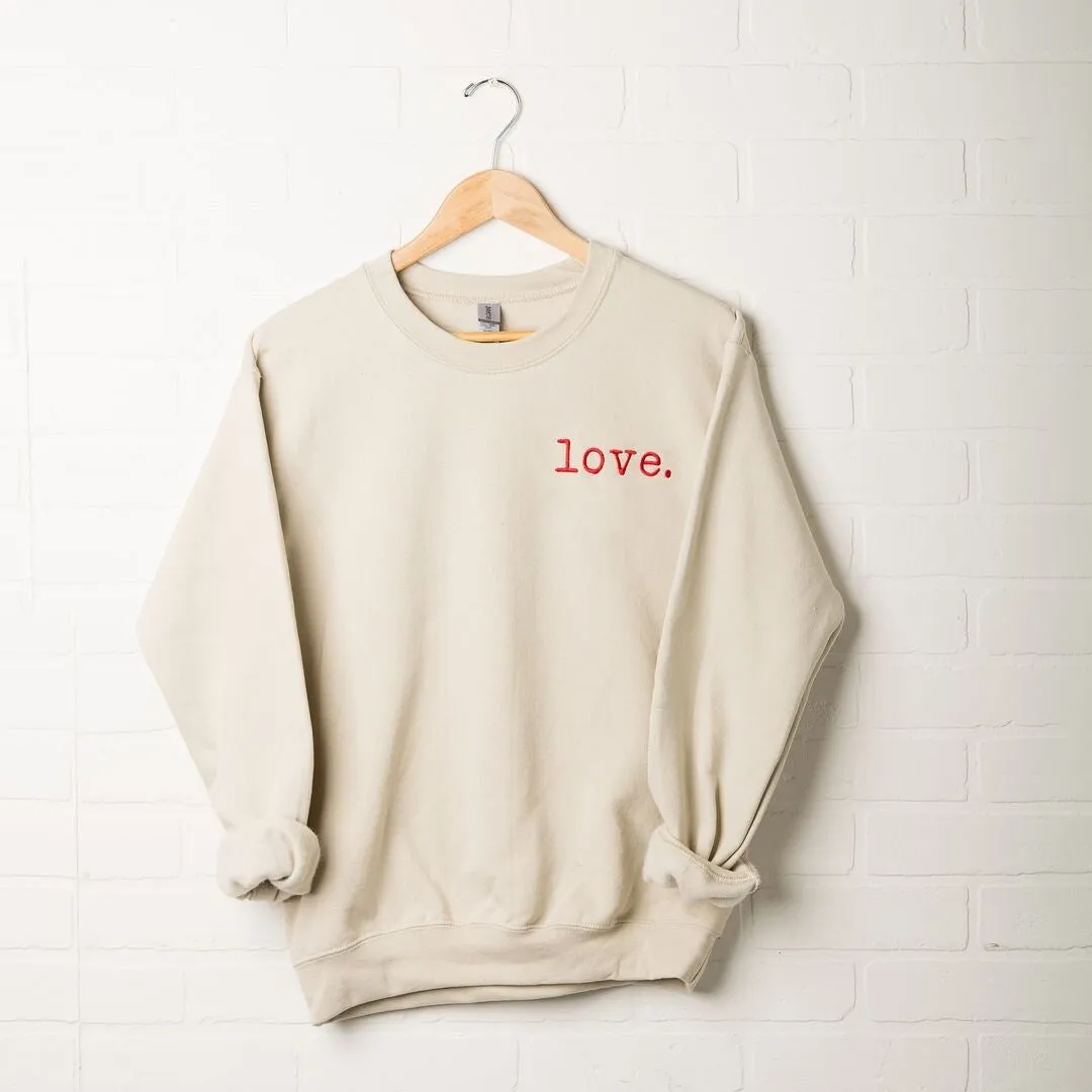 Embroidered Love Typewriter Graphic Sweatshirt sold by Zulily