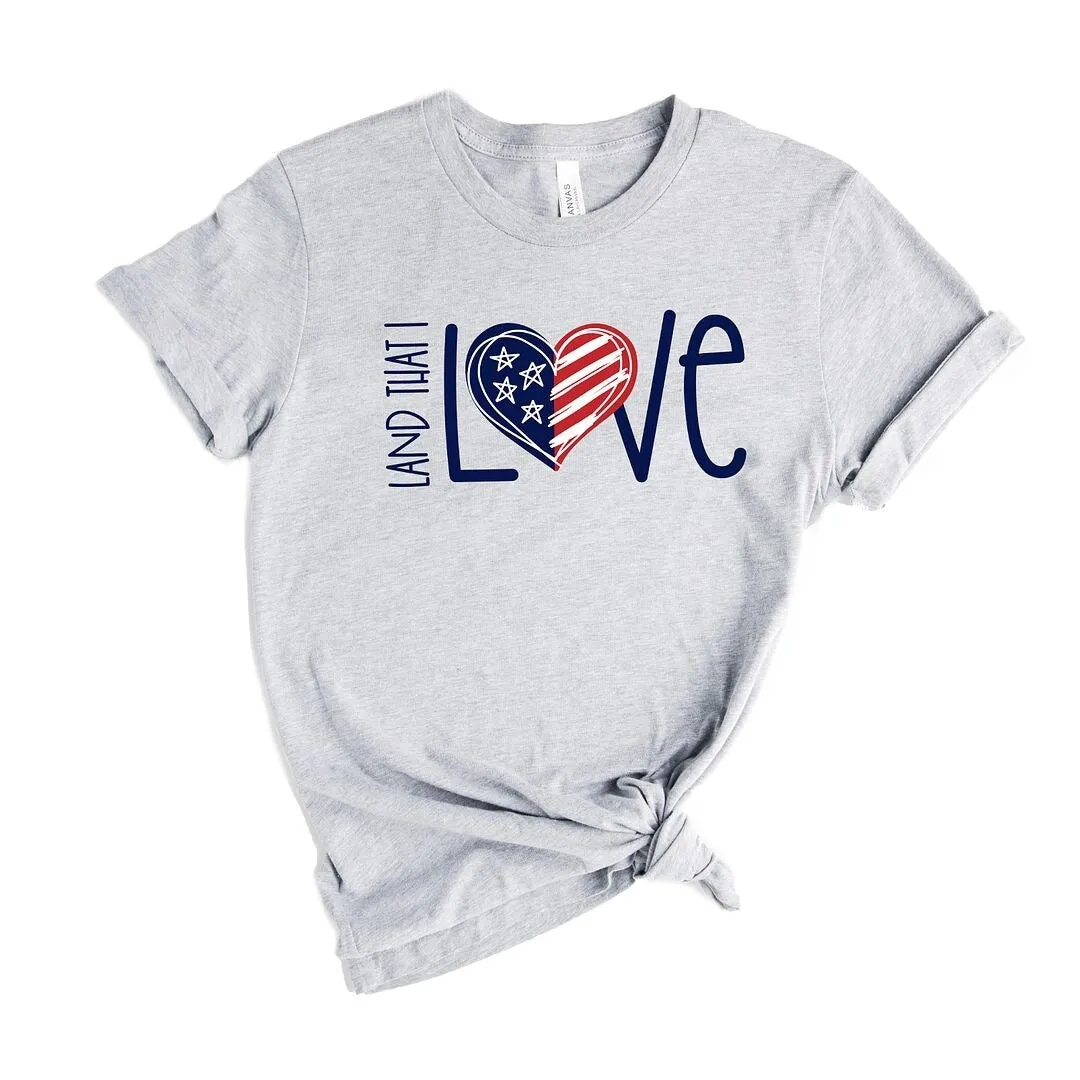 Land That I Love Heart Short Sleeve Crewnneck Tee sold by Zulily product image thumbnail 2