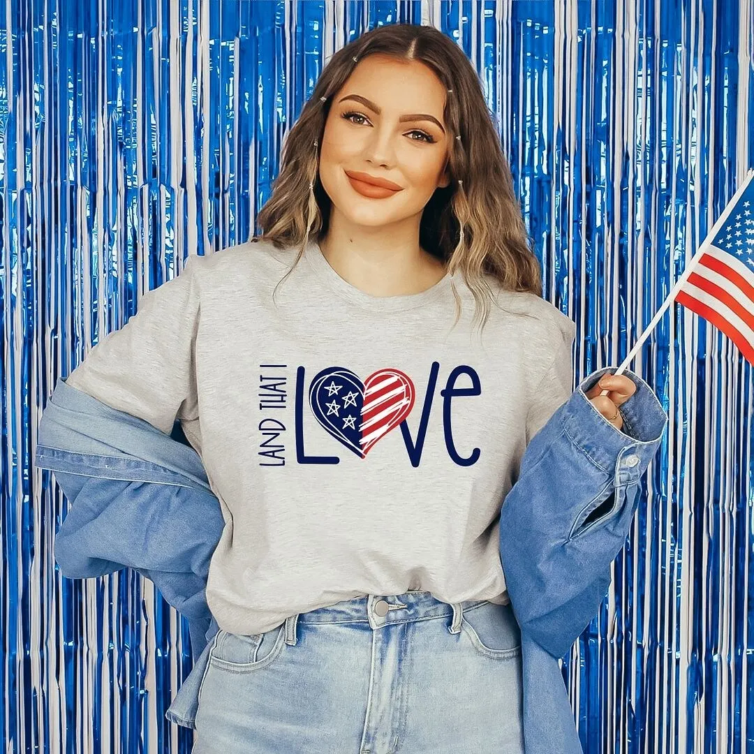 Land That I Love Heart Short Sleeve Crewnneck Tee sold by Zulily product image thumbnail 3