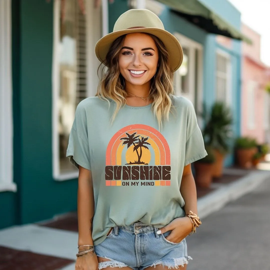 Sunshine On My Mind Rainbow Short Sleeve Crewnneck Tee sold by Zulily product image thumbnail 3