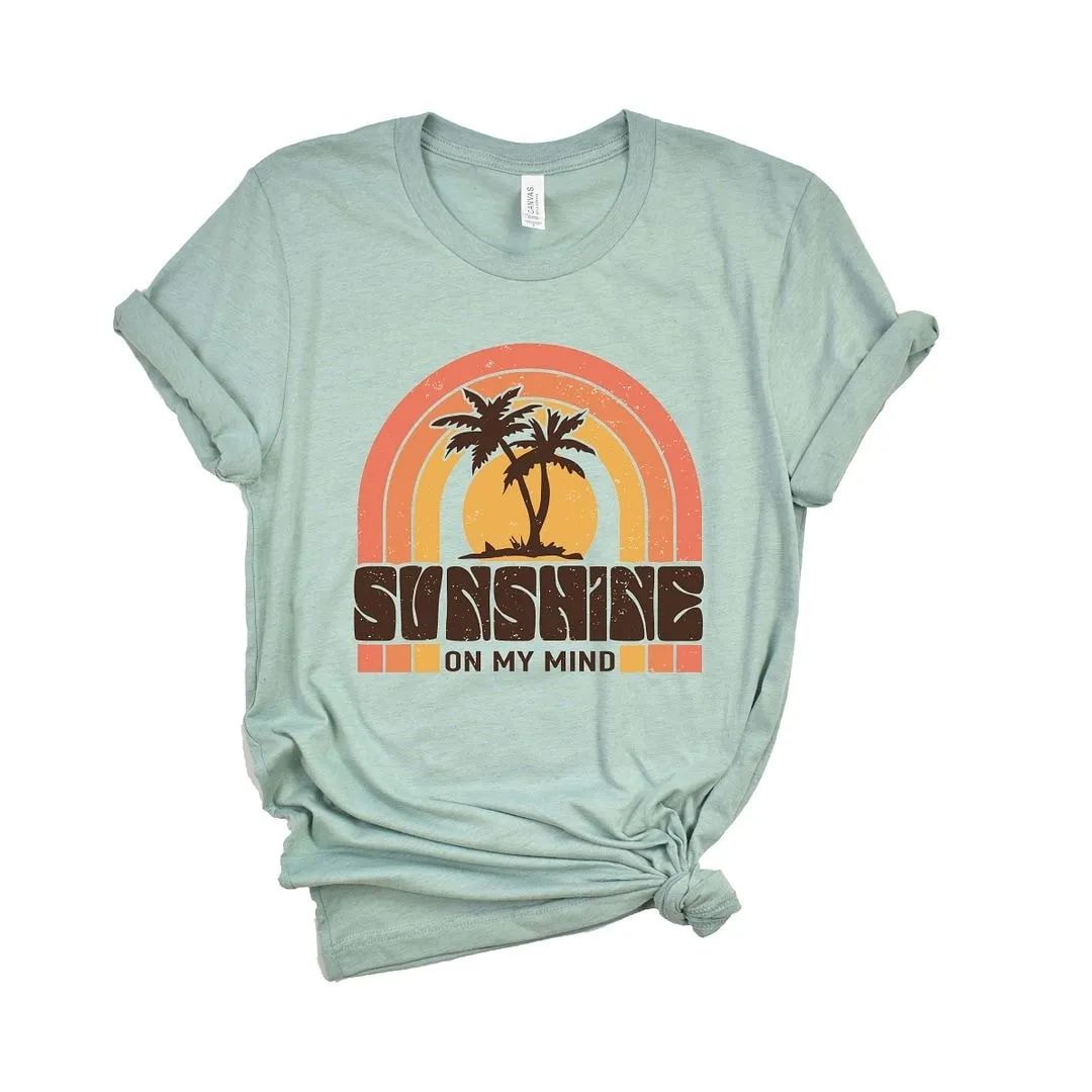Sunshine On My Mind Rainbow Short Sleeve Crewnneck Tee sold by Zulily product image thumbnail 2