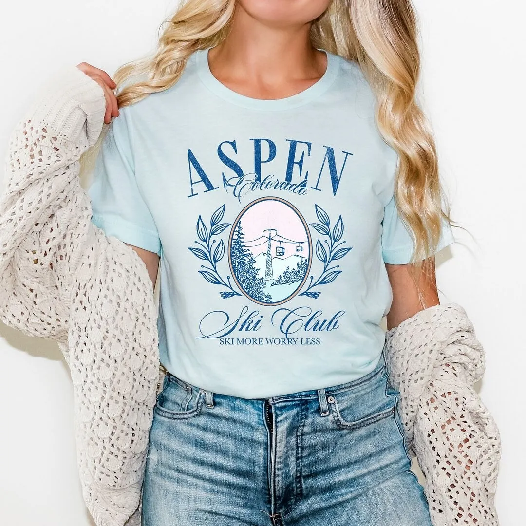 Aspen Ski Club Grunge Short Sleeve Crewnneck Tee sold by Zulily product image thumbnail 3