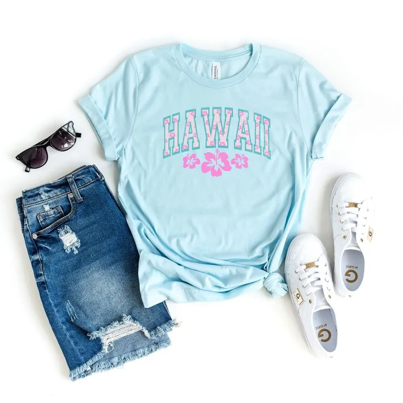 Hawaii Varsity Grunge Short Sleeve Crewnneck Tee sold by Zulily