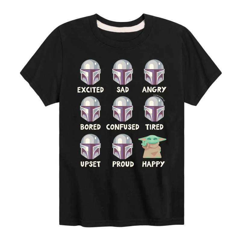 Boy's The Mandalorian Moods Short Sleeve Tee sold by Zulily