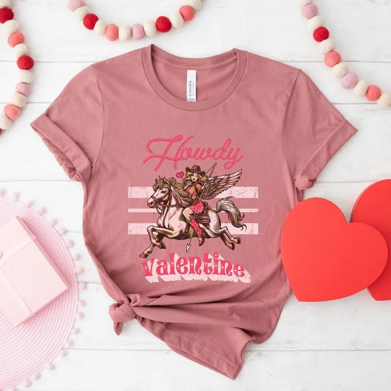 Howdy Valentine Horse Short Sleeve Crewnneck Tee sold by Zulily
