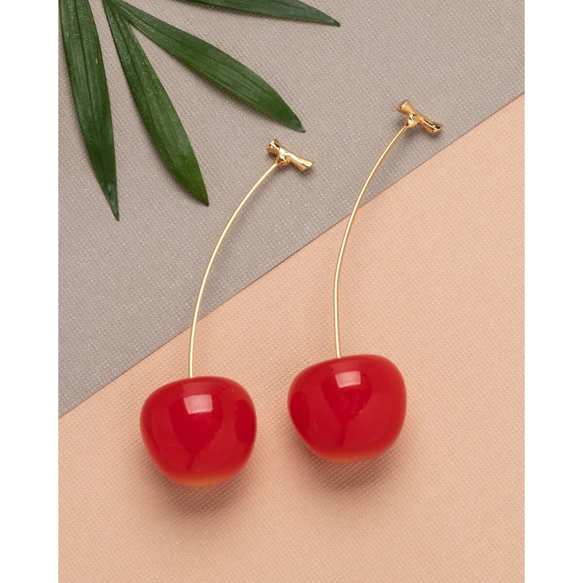 Red Cherry Drop Earrings sold by Zulily