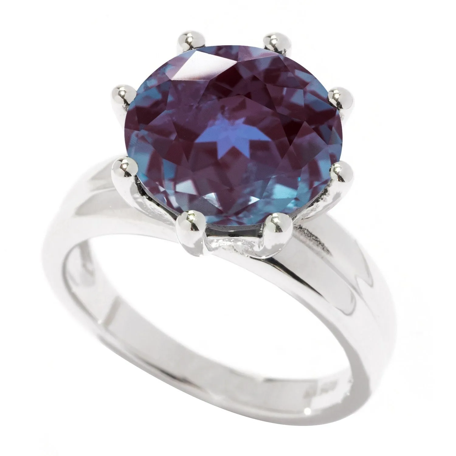 V3 Jewelry 4.25CT Color Changing Alexandrite Sterling Silver Solitaire Ring sold by Zulily product image thumbnail 4