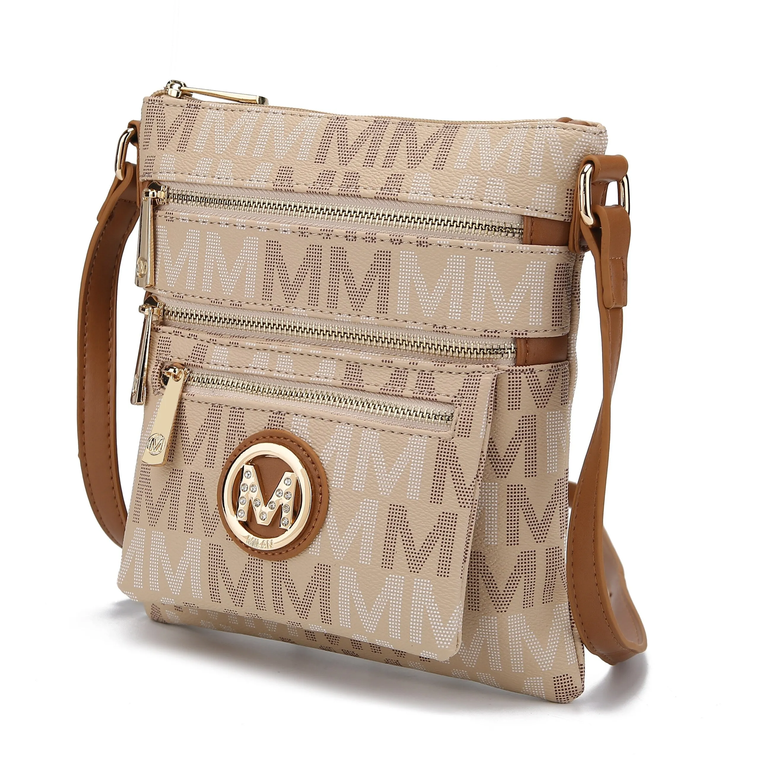 Beatrice M Signature Multi Compartments Crossbody Bag sold by Zulily