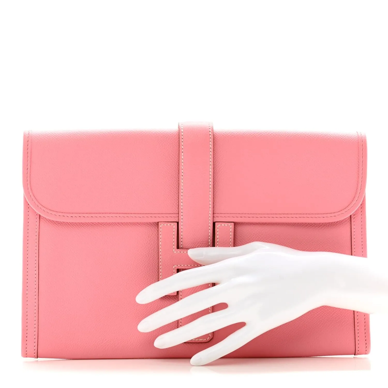 Hermes Epsom Jige PM Clutch Rose Confetti (Pre-Owned) sold by Zulily product image thumbnail 2