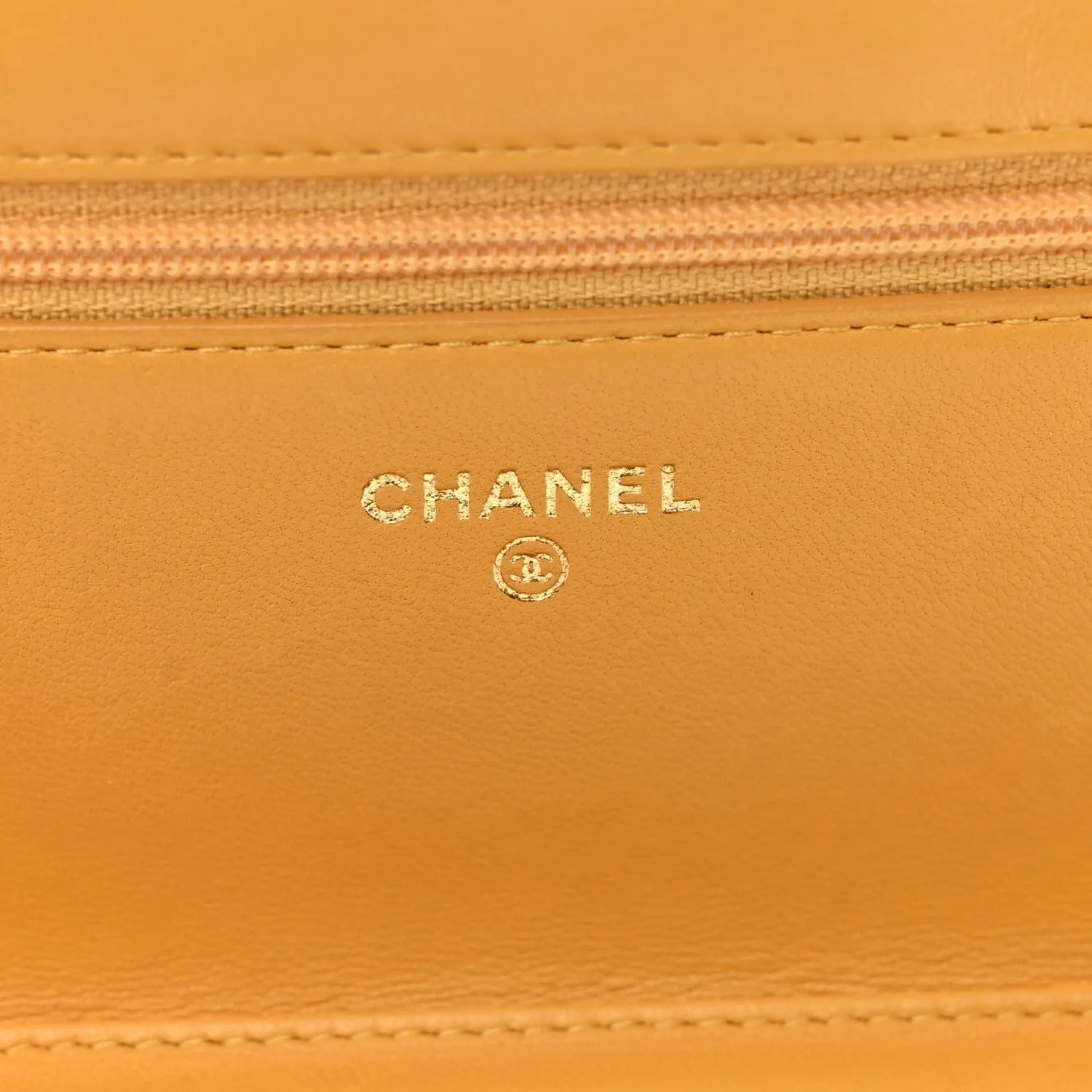 Chanel Lambskin Quilted Boy Wallet On Chain WOC Yellow (Pre-Owned) sold by Zulily product image thumbnail 5