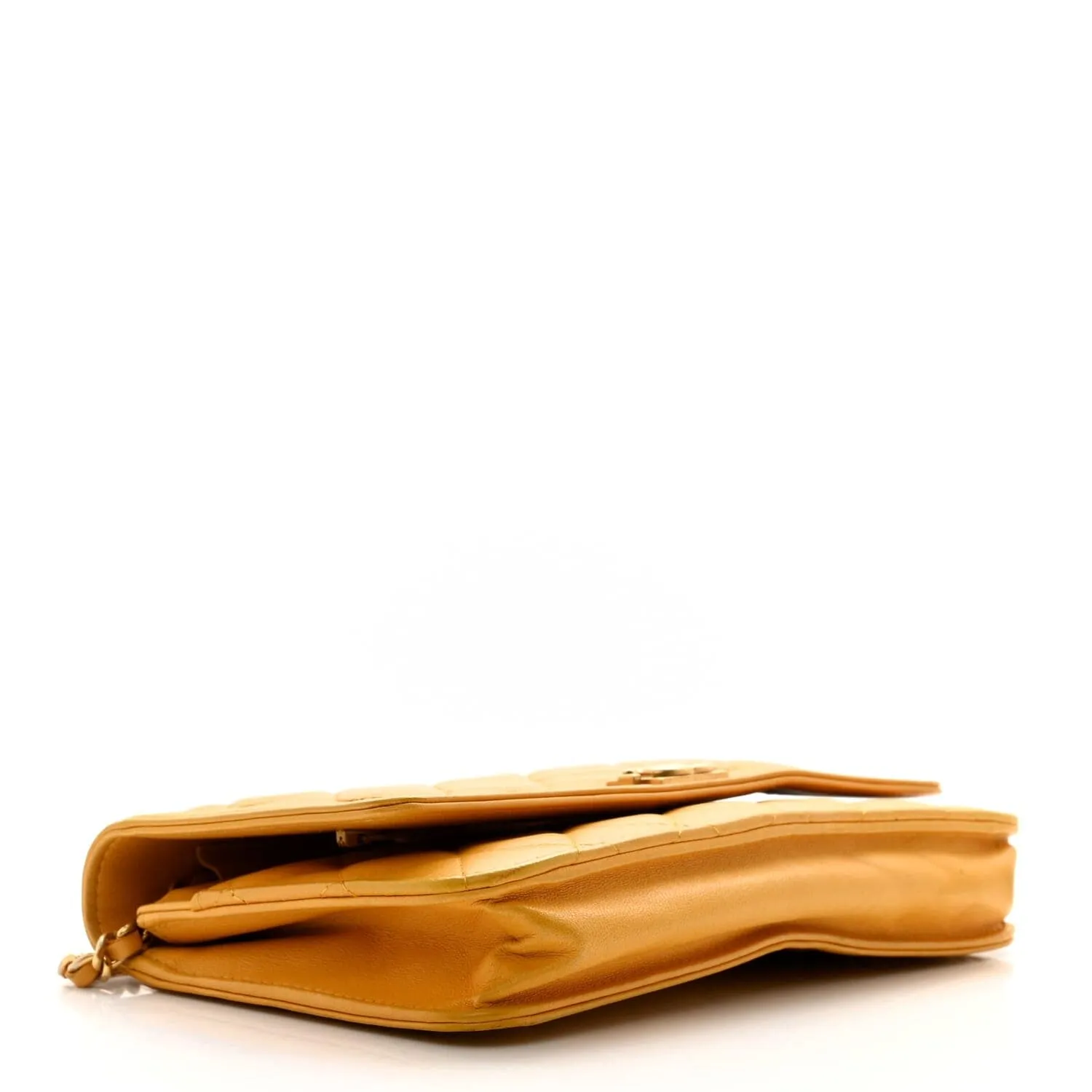 Chanel Lambskin Quilted Boy Wallet On Chain WOC Yellow (Pre-Owned) sold by Zulily product image thumbnail 3