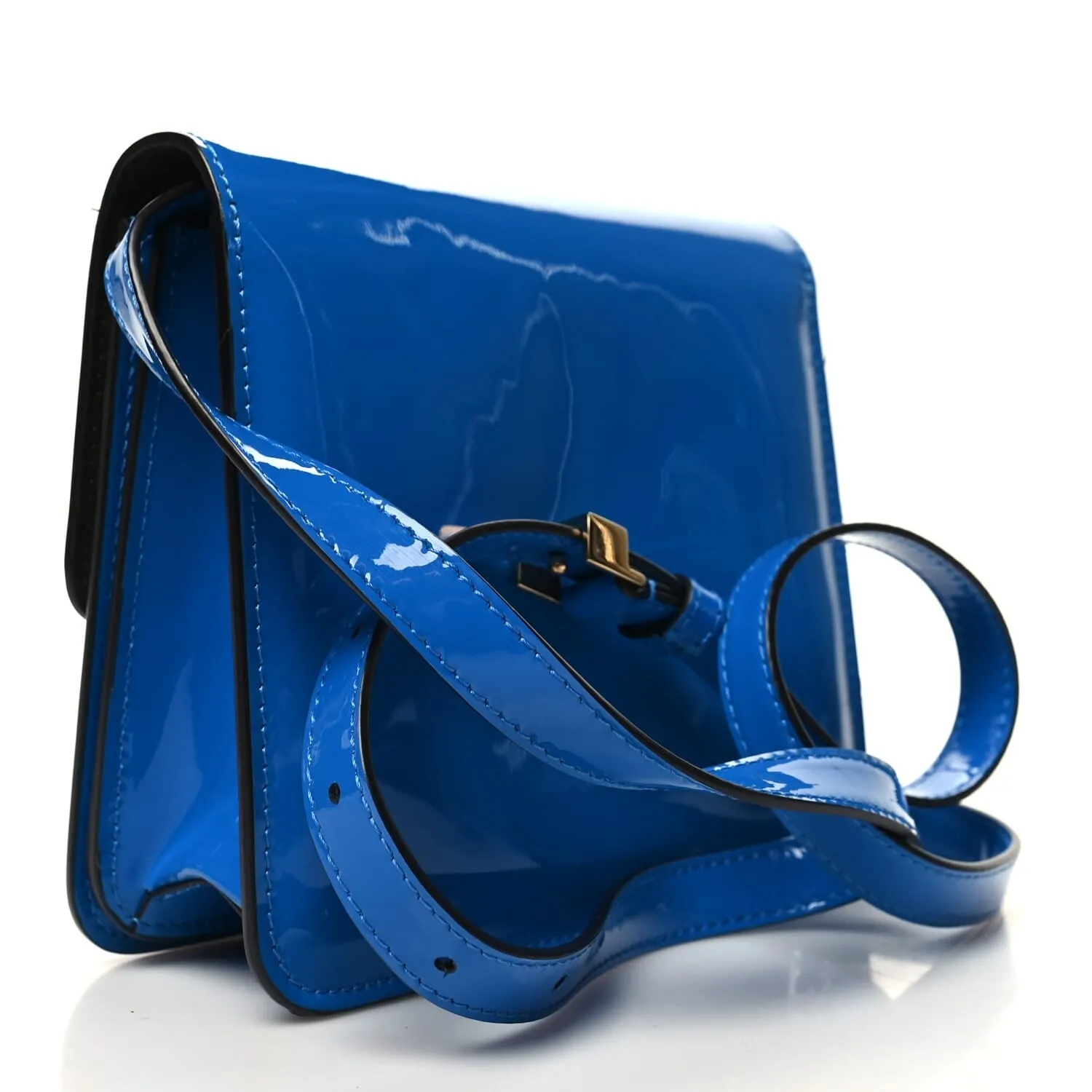 Fendi Vitello Vernice Mou Karligraphy Crossbody Bag Bluette (Pre-Owned) sold by Zulily product image thumbnail 3