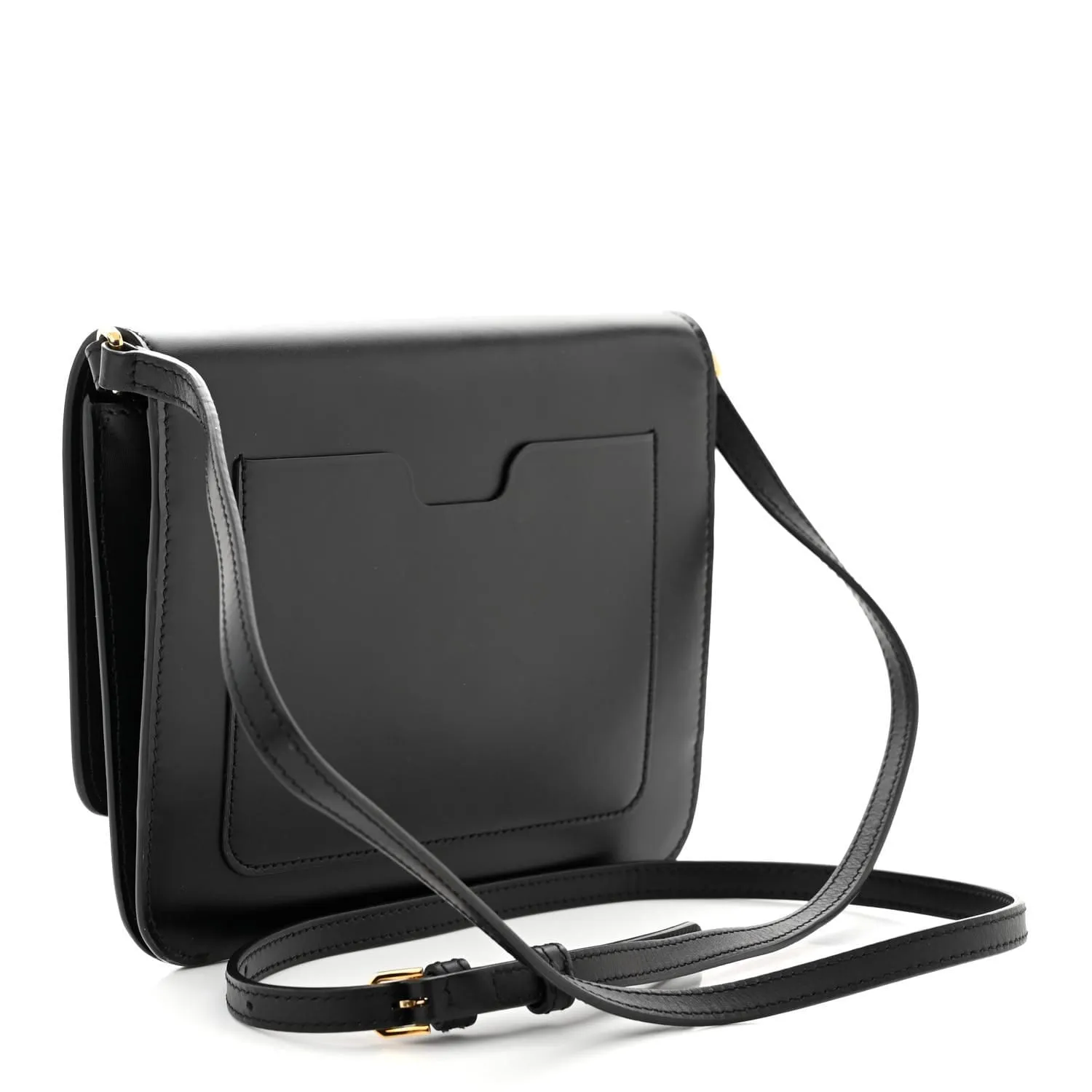 Burberry Metallic Calfskin Monogram TB Flat Crossbody Bag Black (Pre-Owned) sold by Zulily product image thumbnail 3