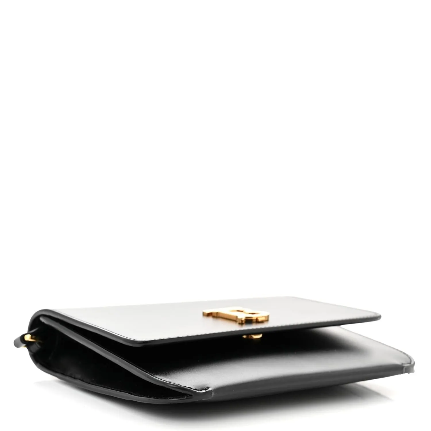 Burberry Metallic Calfskin Monogram TB Flat Crossbody Bag Black (Pre-Owned) sold by Zulily product image thumbnail 4