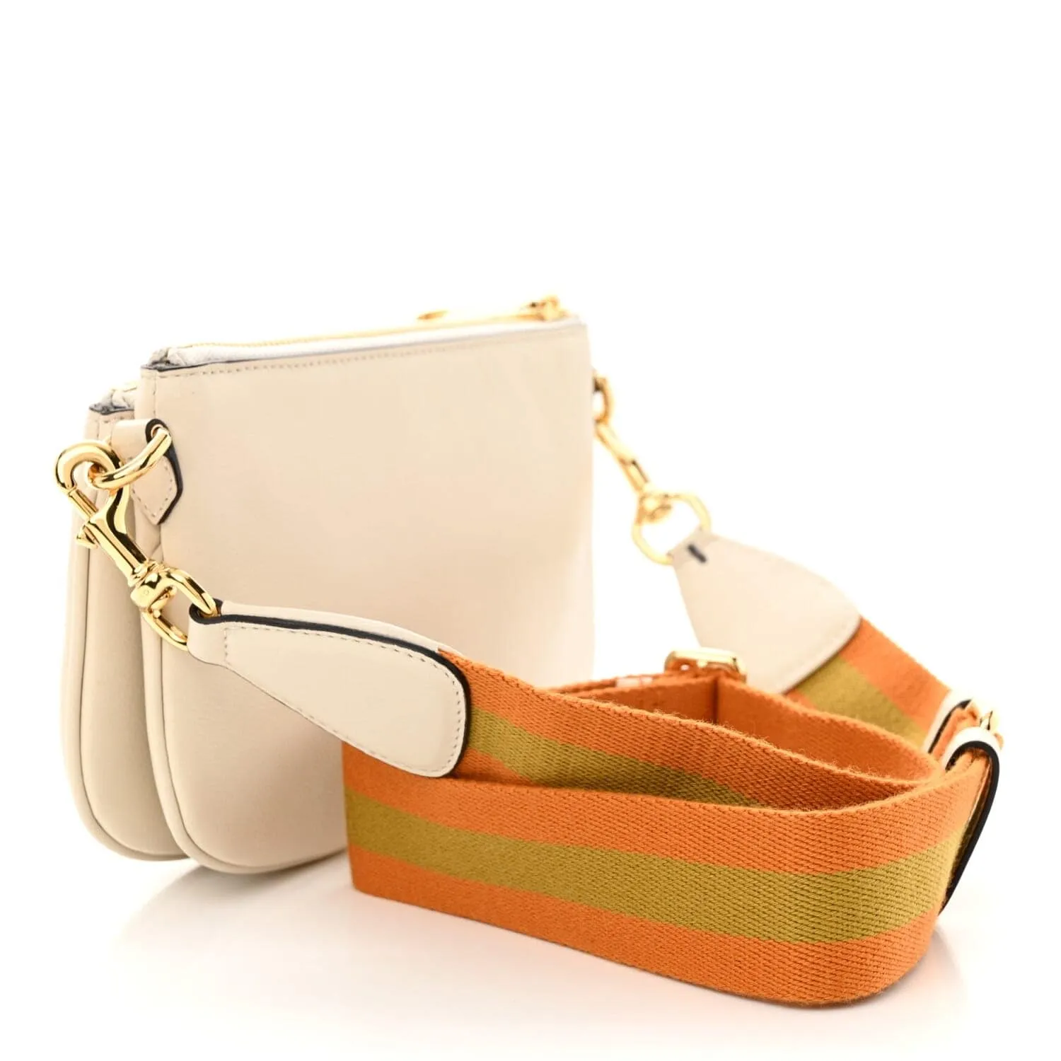 Gucci Roxy Calfskin Web Mini Blondie Crossbody Bag Mystic White (Pre-Owned) sold by Zulily product image thumbnail 3