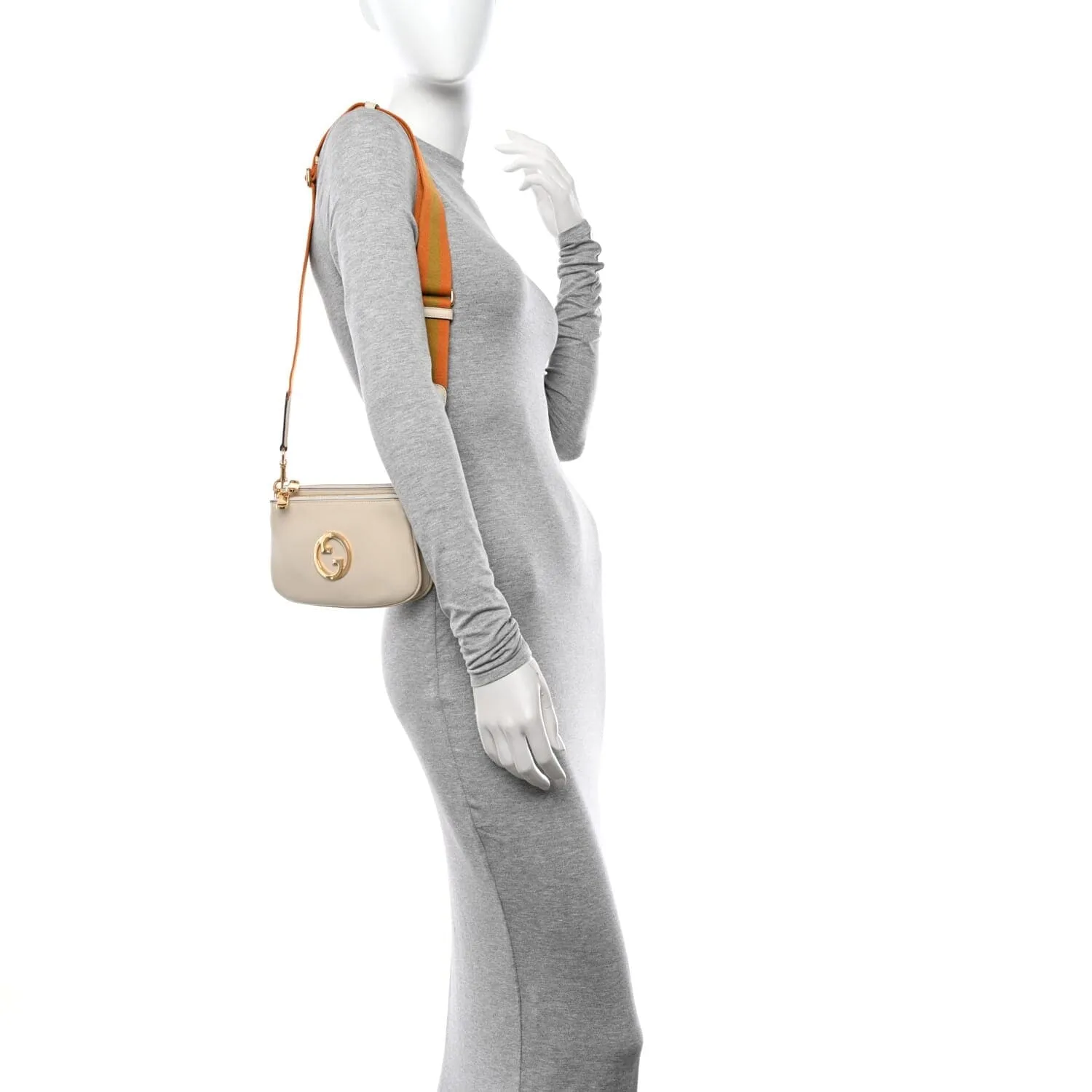 Gucci Roxy Calfskin Web Mini Blondie Crossbody Bag Mystic White (Pre-Owned) sold by Zulily product image thumbnail 2