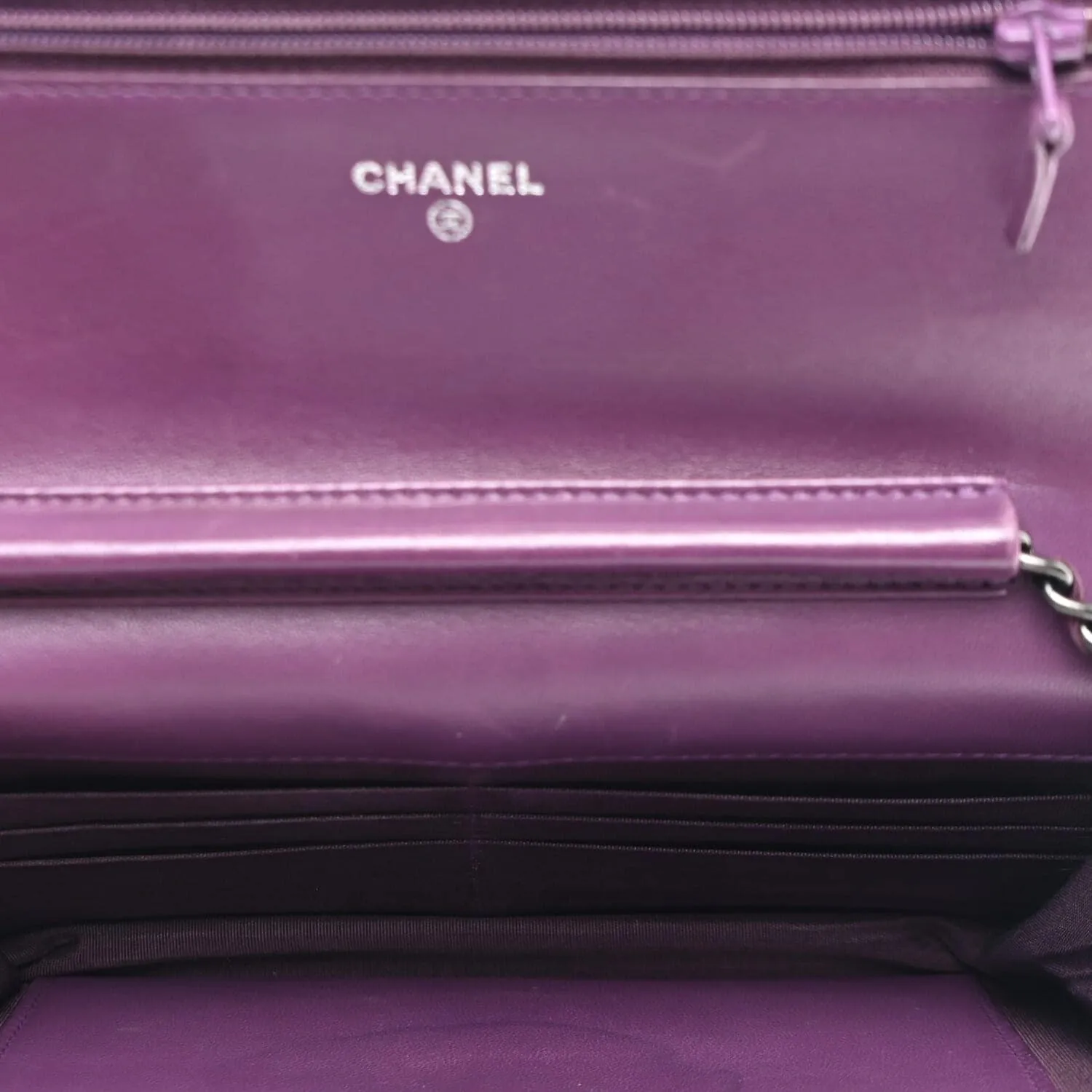 Chanel Lambskin Quilted Boy Wallet On Chain WOC Blue (Pre-Owned) sold by Zulily product image thumbnail 5