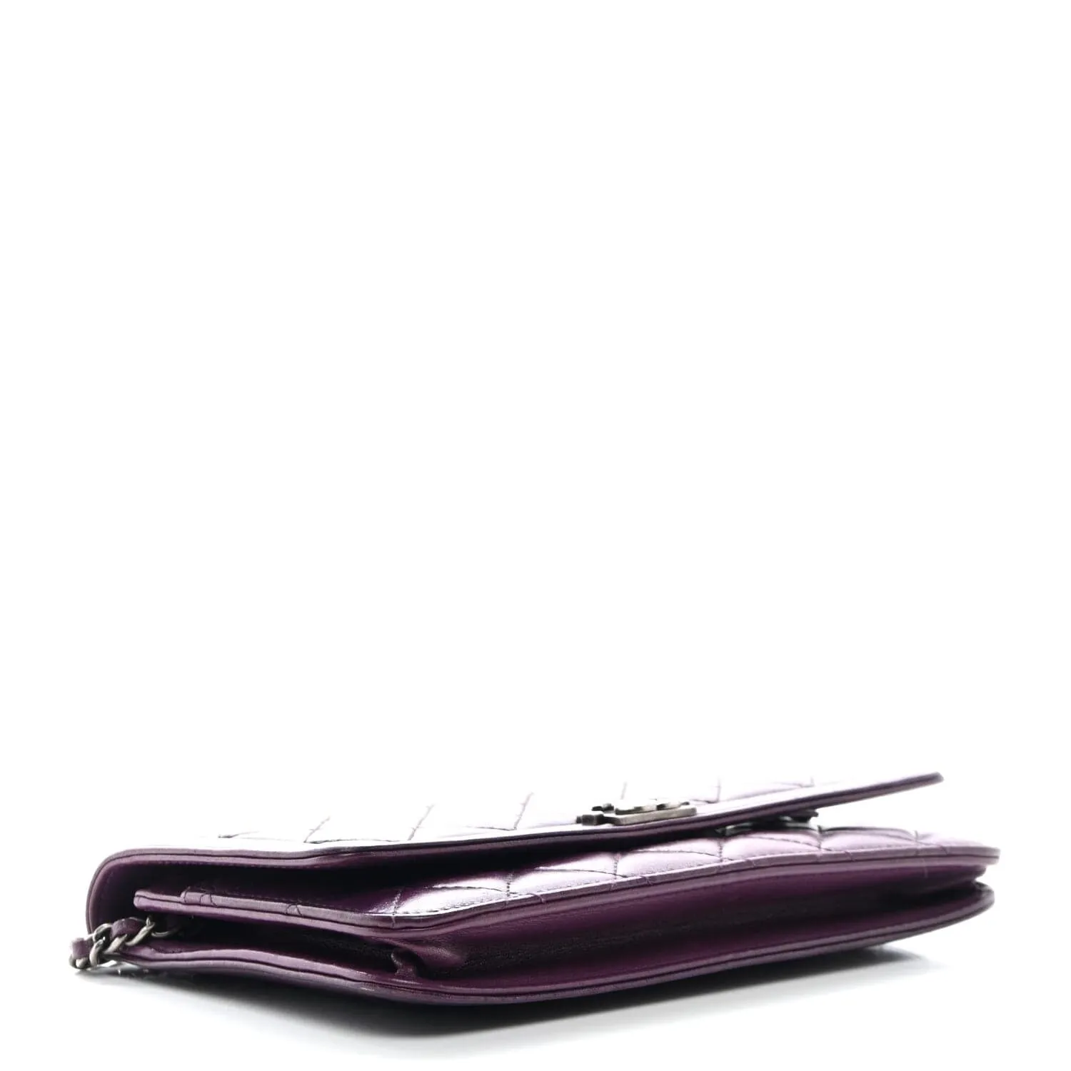 Chanel Lambskin Quilted Boy Wallet On Chain WOC Blue (Pre-Owned) sold by Zulily product image thumbnail 4