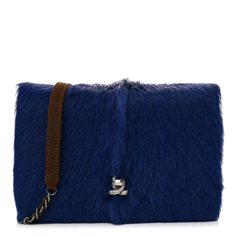 Chanel Goat Hair Wallet On Chain WOC Blue (Pre-Owned) sold by Zulily