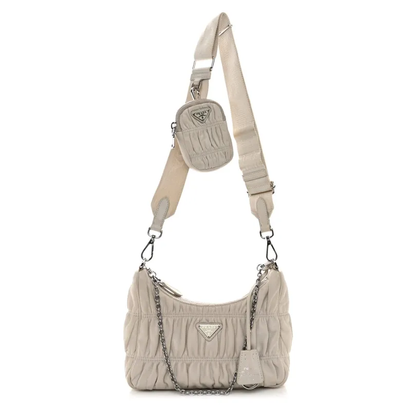 Prada Nappa Soft Padded Re-Edition 2005 Shoulder Bag White (Pre-Owned) sold by Zulily