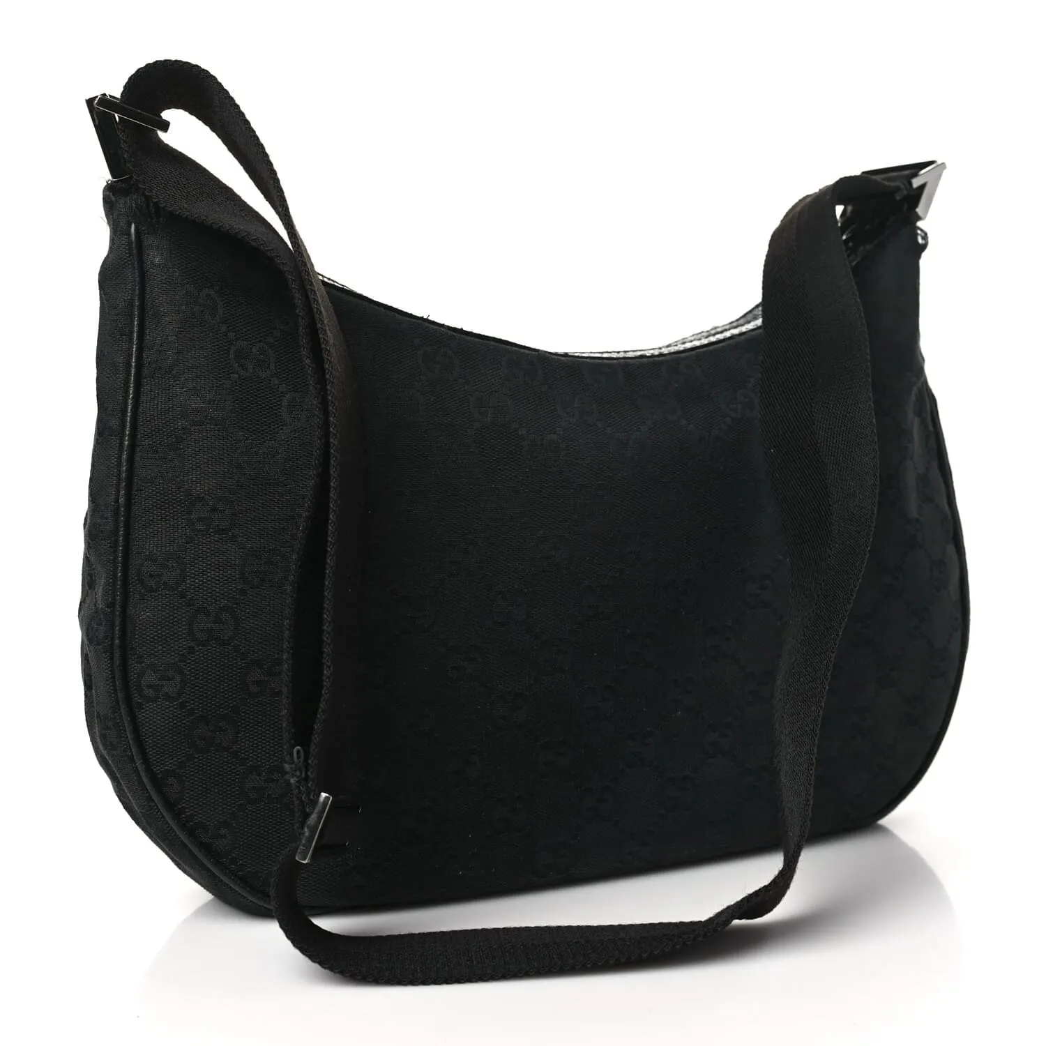 Gucci Monogram Medium Half Moon Hobo Black (Pre-Owned) sold by Zulily product image thumbnail 3