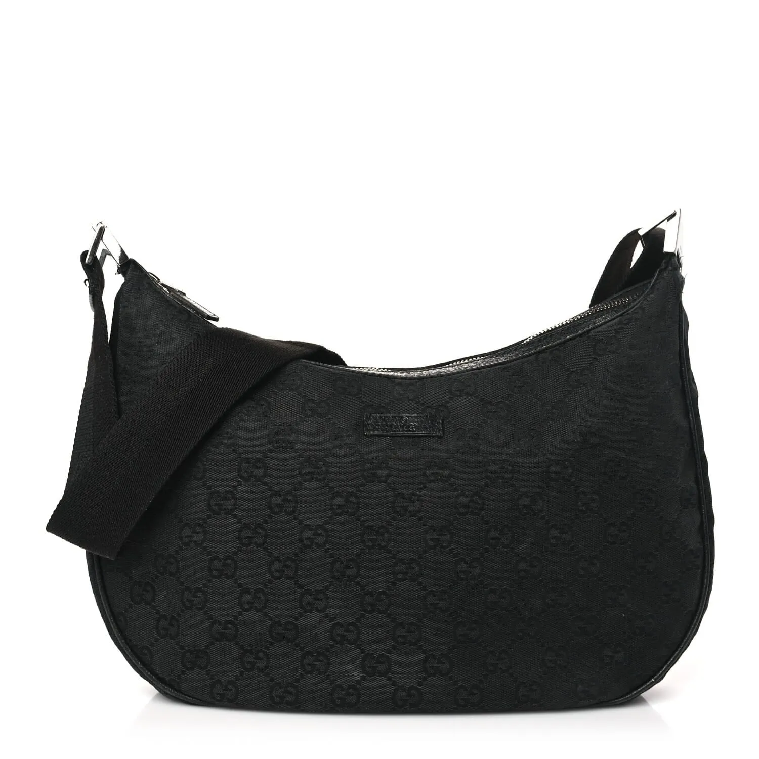 Gucci Monogram Medium Half Moon Hobo Black (Pre-Owned) sold by Zulily
