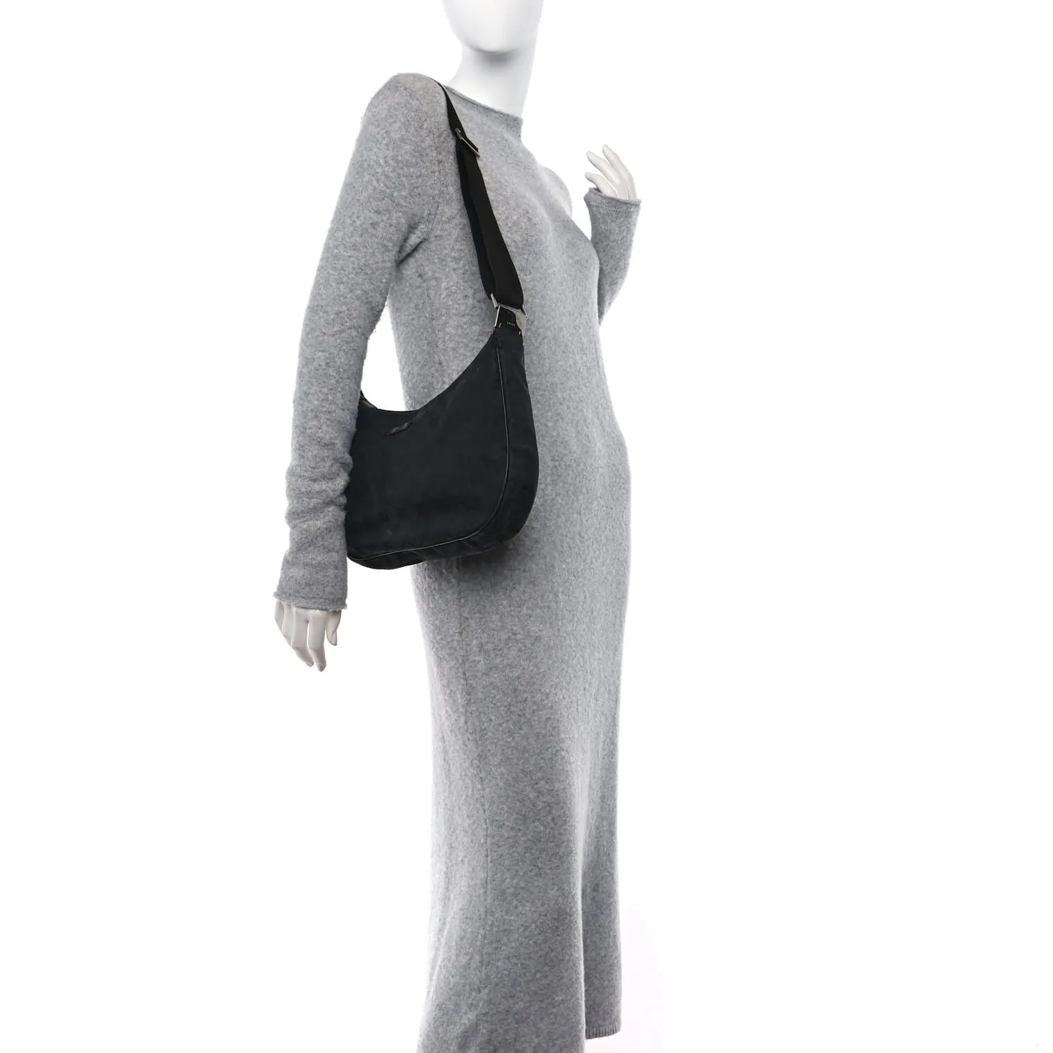 Gucci Monogram Medium Half Moon Hobo Black (Pre-Owned) sold by Zulily product image thumbnail 2