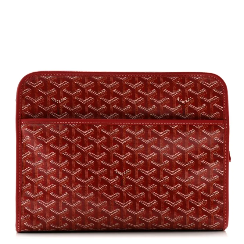 Goyard Goyardine Jouvence Toiletry Pouch MM Red (Pre-Owned) sold by Zulily