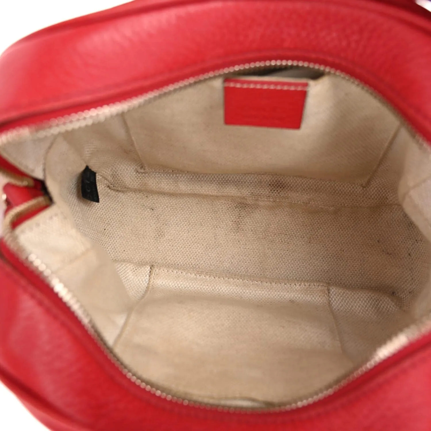 Gucci Pebbled Calfskin Small Soho Disco Bag Tabasco Red (Pre-Owned) sold by Zulily product image thumbnail 5