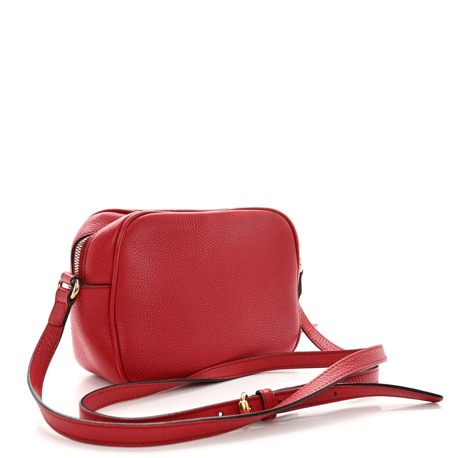 Gucci Pebbled Calfskin Small Soho Disco Bag Tabasco Red (Pre-Owned) sold by Zulily product image thumbnail 3