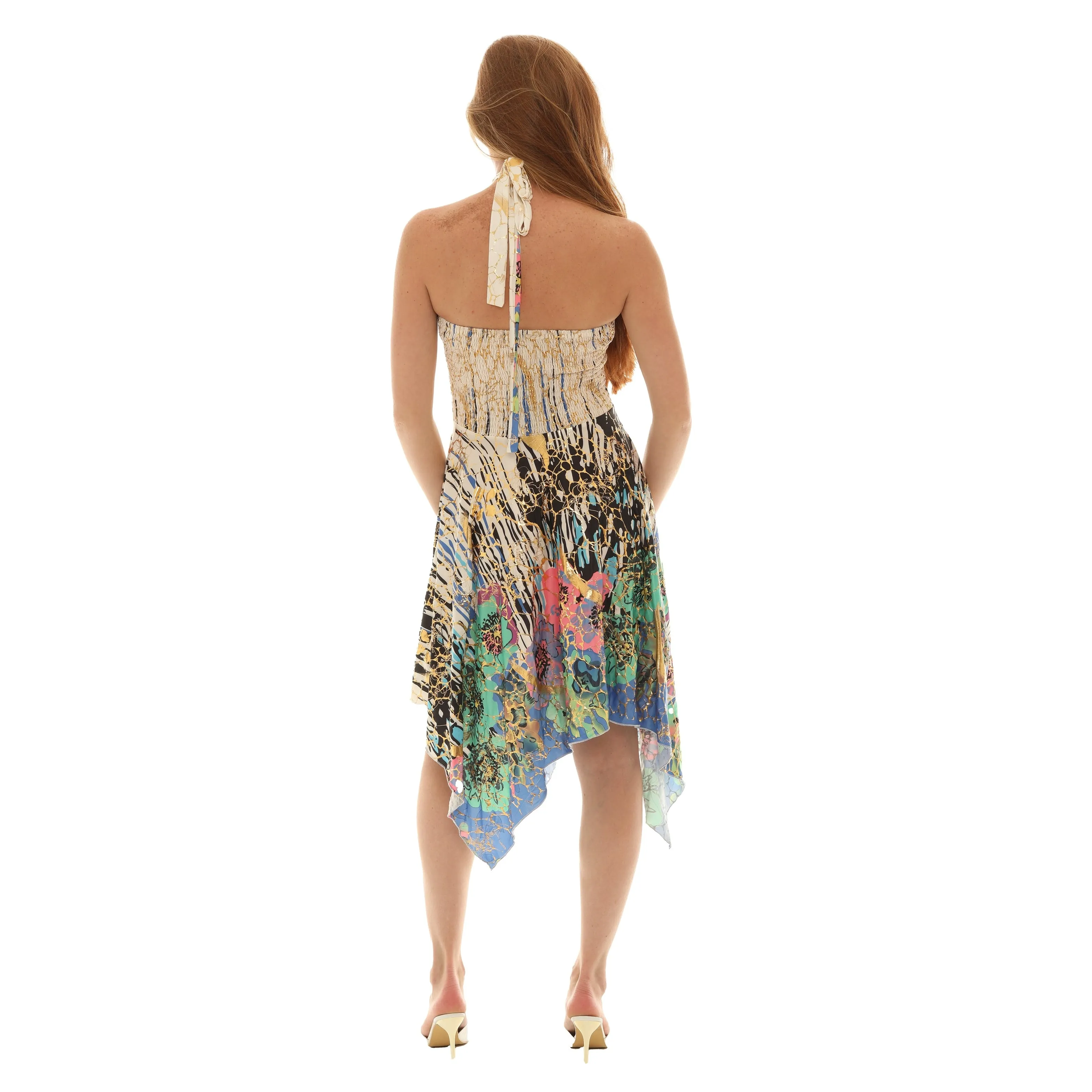 Boho Chic Handkerchief Hem Smocked Dress sold by Zulily product image thumbnail 5