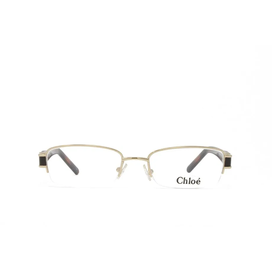 Gold Havana Women's Eyeglasses Metal Frame Half Rim sold by Zulily product image thumbnail 2