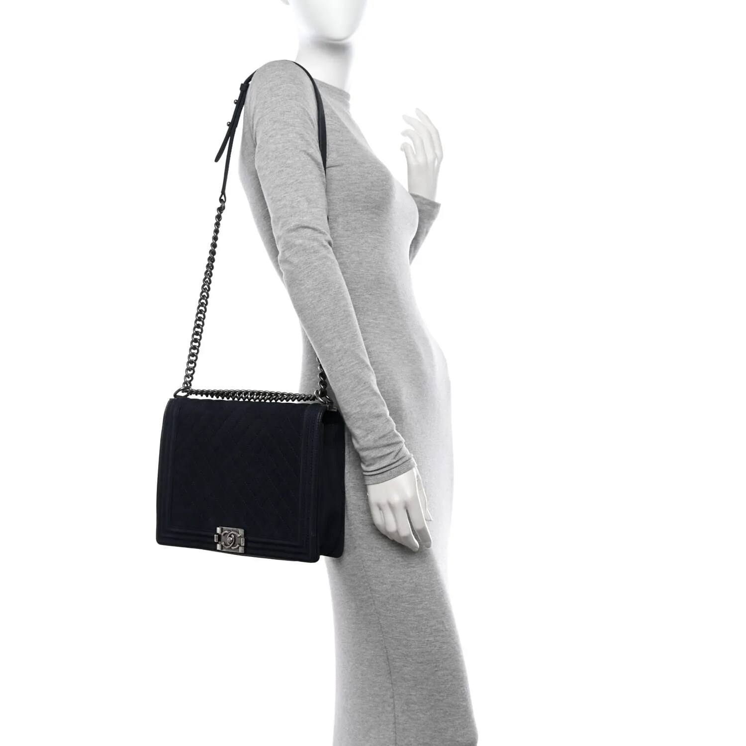 Chanel Iridescent Caviar Quilted Large Boy Flap Navy (Pre-Owned) sold by Zulily product image thumbnail 2