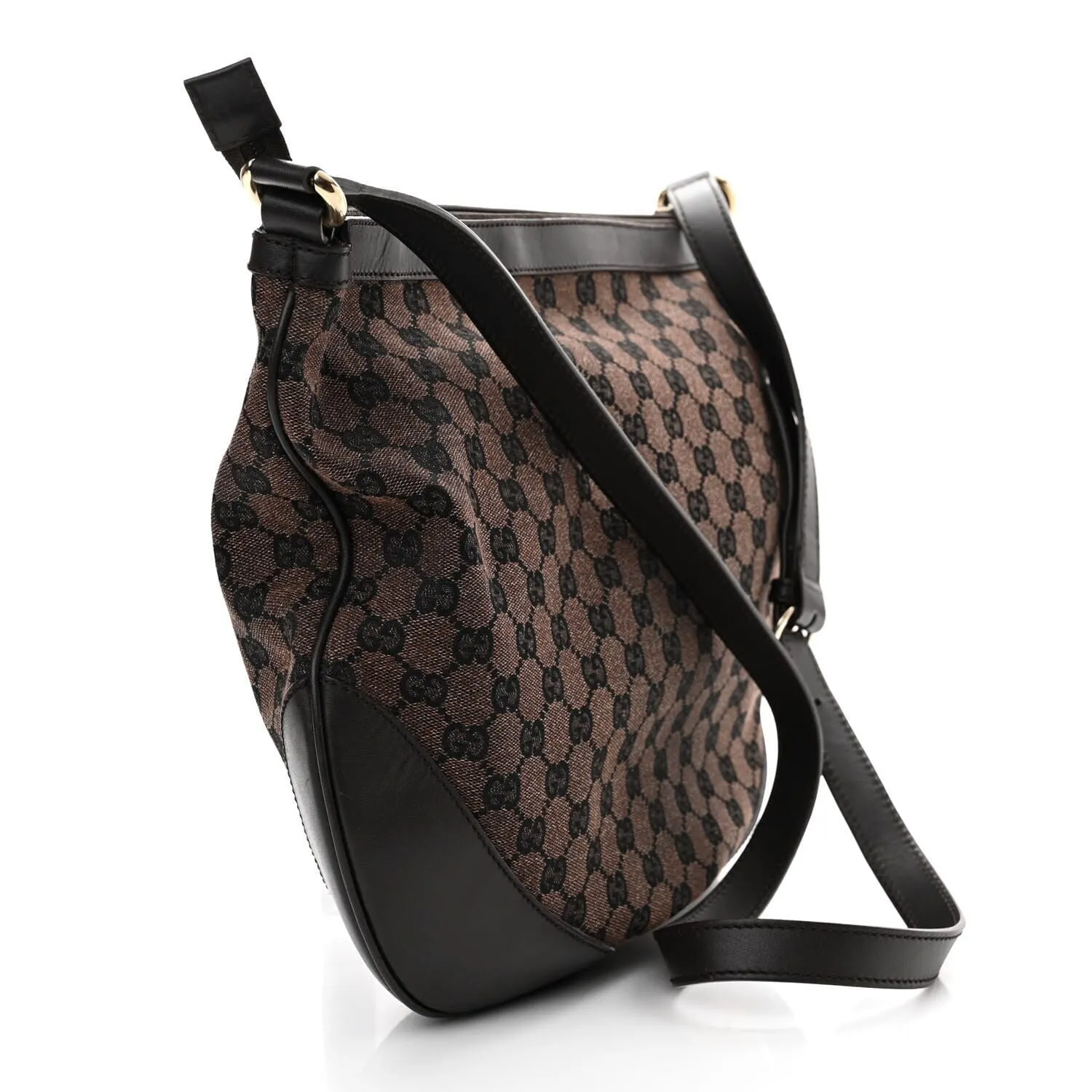 Gucci Denim Monogram Large Half Moon Hobo Dark Brown (Pre-Owned) sold by Zulily product image thumbnail 3