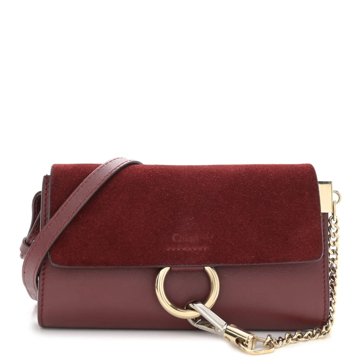 Chloe Suede Calfskin Mini Faye Shoulder Bag Plum Purple (Pre-Owned) sold by Zulily