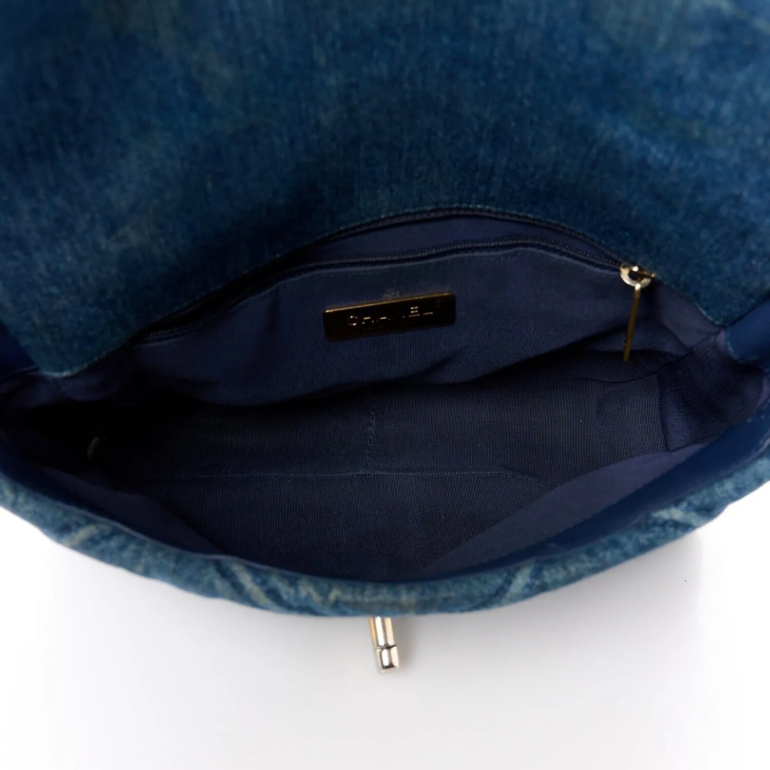 Chanel Denim Quilted Medium Chanel 19 Flap Blue (Pre-Owned) sold by Zulily product image thumbnail 5